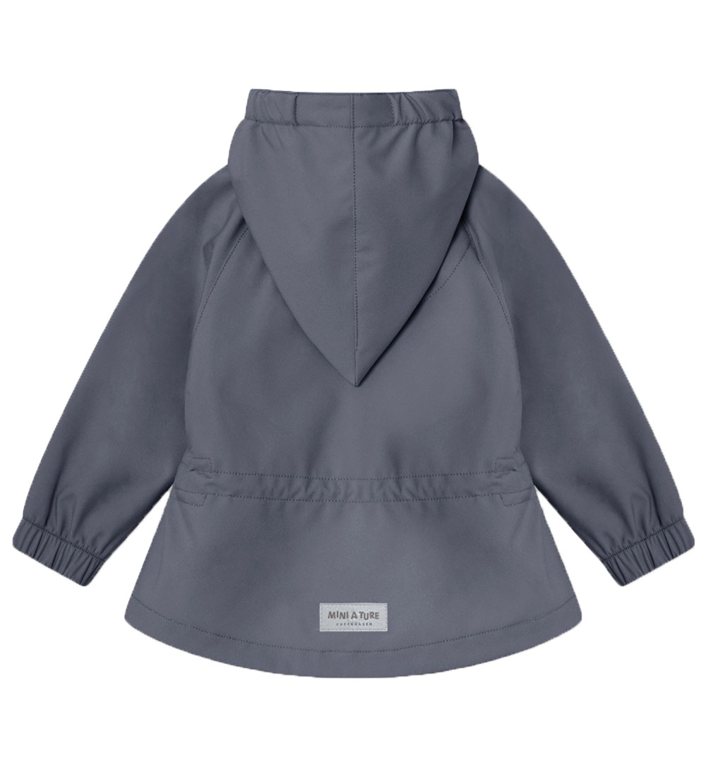 Mini A Ture Softshell Jacket w. Fleece - MatWai - Ombre Blue