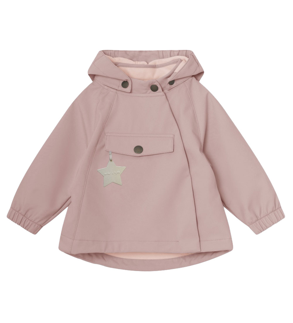 Mini A Ture Softshell Jacket w. Fleece - MatWai - Cloudy Rose