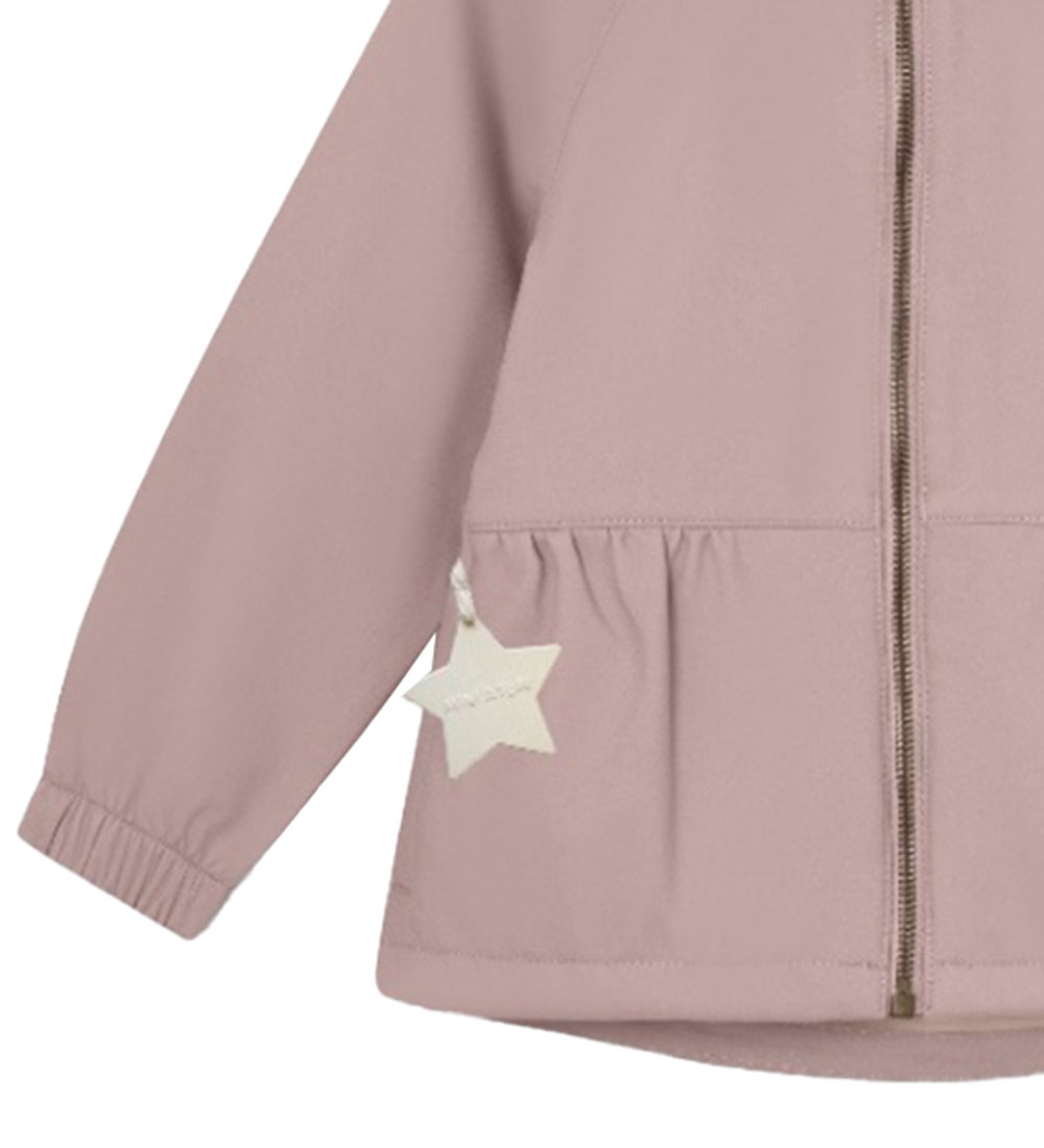 Mini A Ture Softshell Jacket w. Fleece - MatBriddi - Cloudy Rose