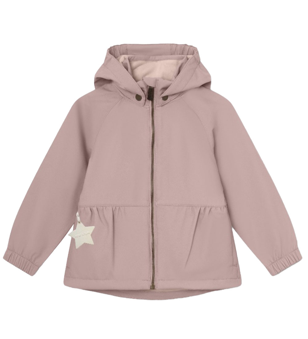 Mini A Ture Softshell Jacket w. Fleece - MatBriddi - Cloudy Rose