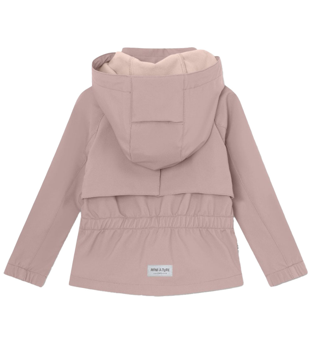 Mini A Ture Softshell Jacket w. Fleece - MatAlgea - Cloudy Rose