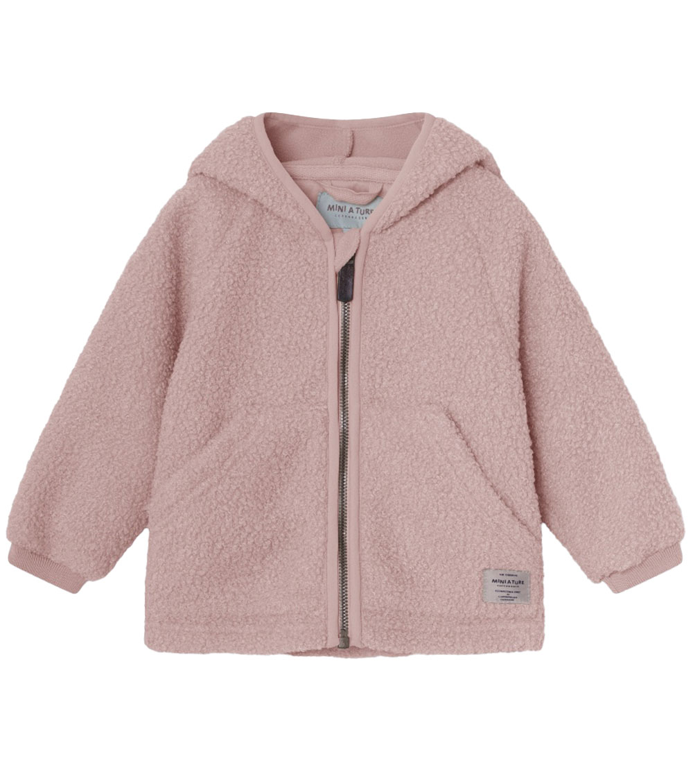 Mini A Ture Fleece Jas - Teddy - MatLiff - Cloudy Rose
