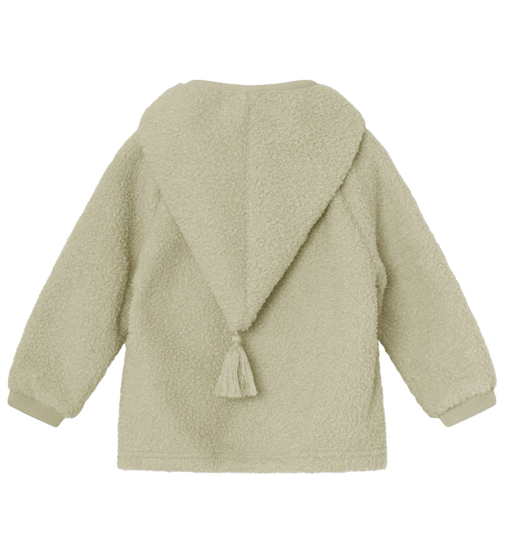 Mini A Ture Fleece Jacket - Teddy - MatLiff - Elm Green