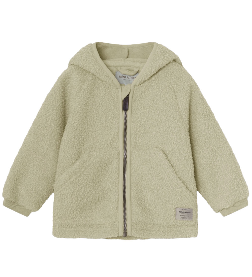 Mini A Ture Fleece Jacket - Teddy - MatLiff - Elm Green