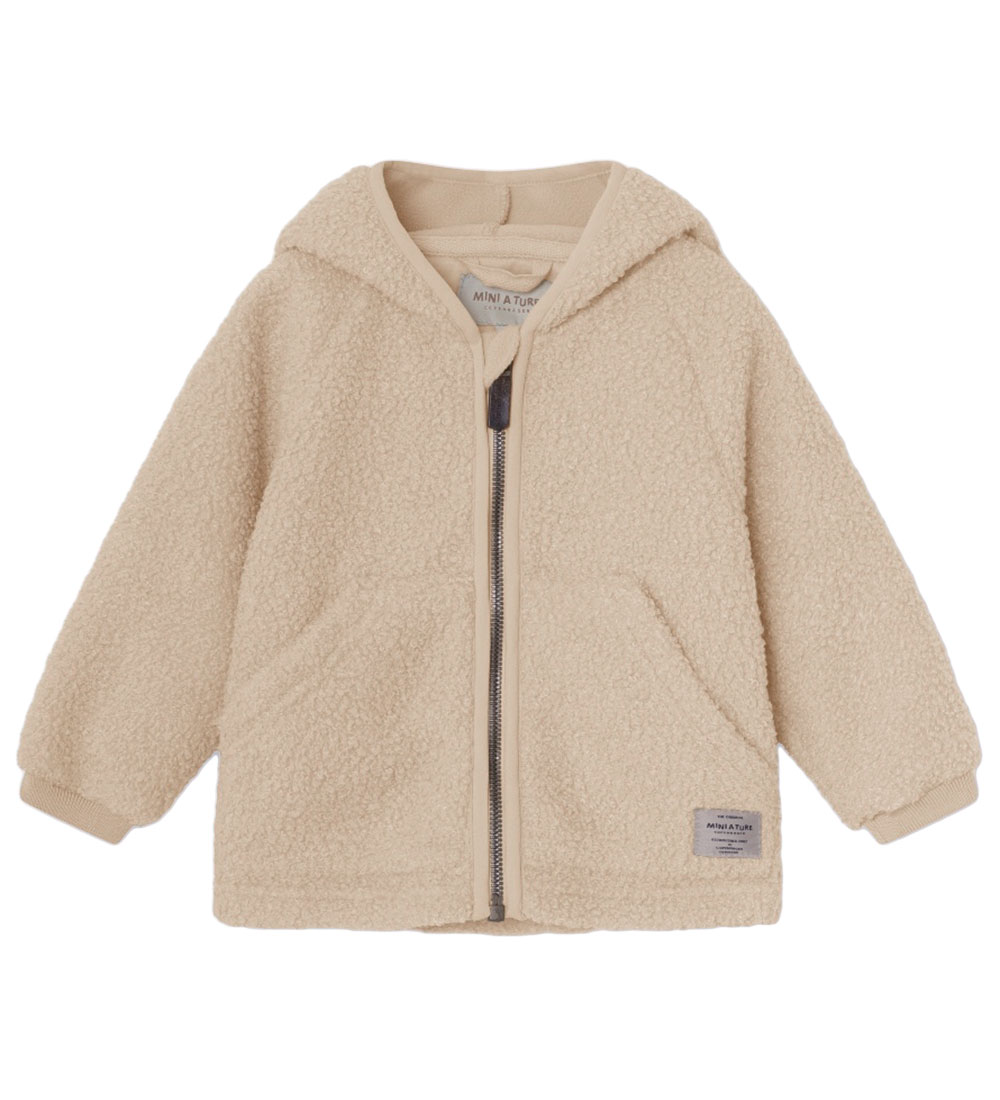 Mini A Ture Fleece Jacket - Teddy - MatLiff - Sesame
