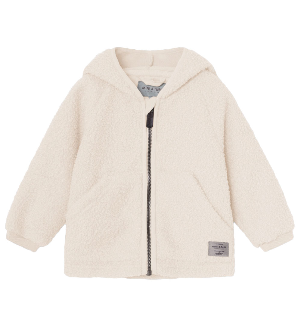 Mini A Ture Fleece Jacket - Teddy - MatLiff - Angora Cream