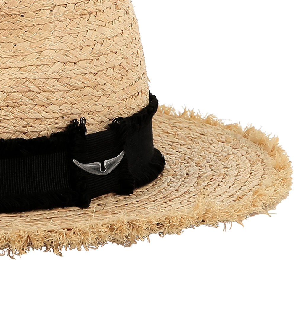 Zadig & Voltaire Straw Hat - Natural w. Black