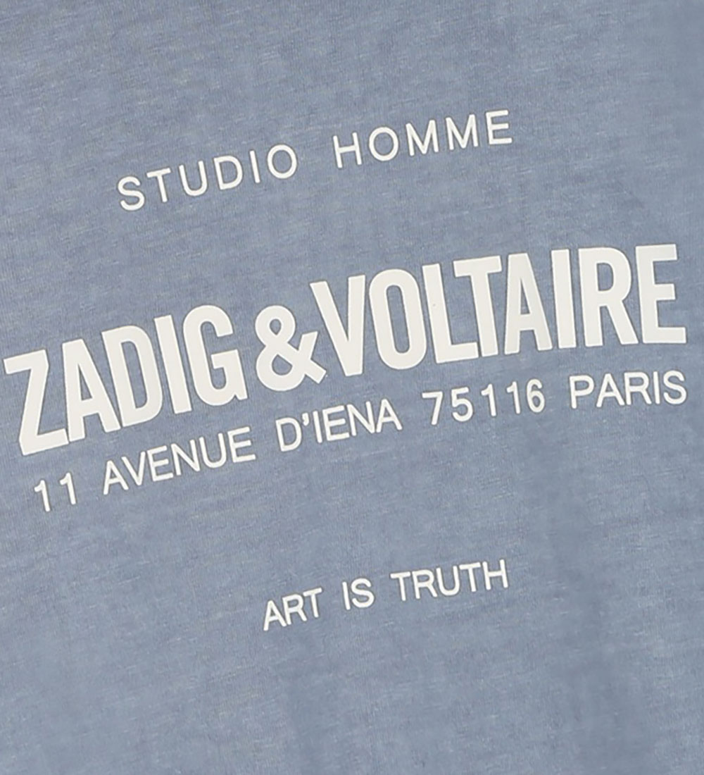 Zadig & Voltaire T-shirt - Lavender Blue w. Print