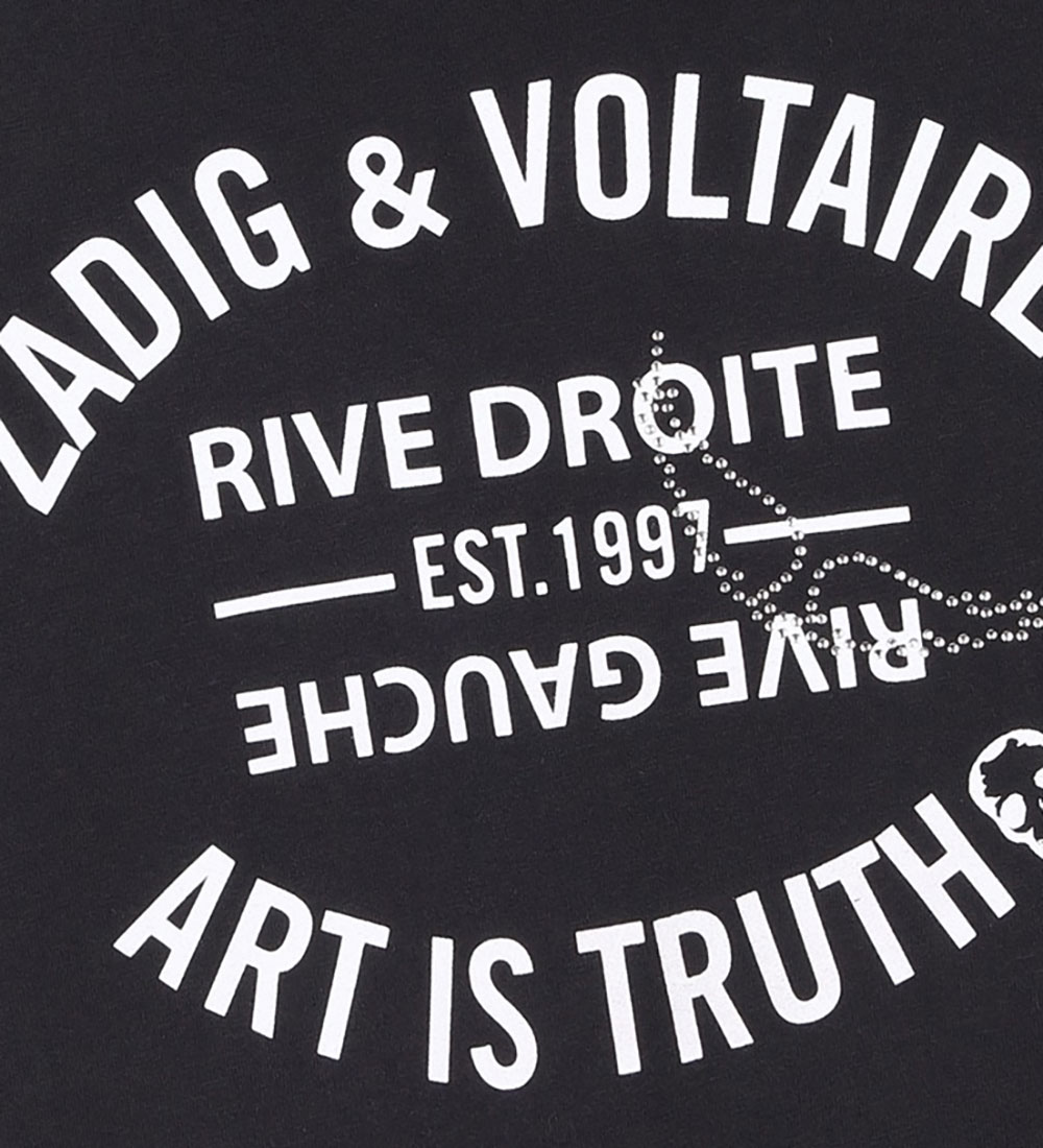 T-Shirt Zadig & Voltaire - Noir av. Imprimé/Paillettes