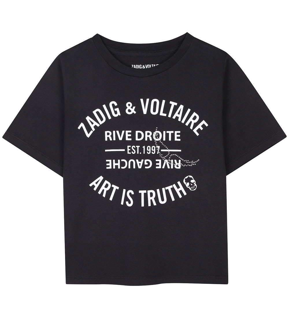T-Shirt Zadig & Voltaire - Noir av. Imprimé/Paillettes