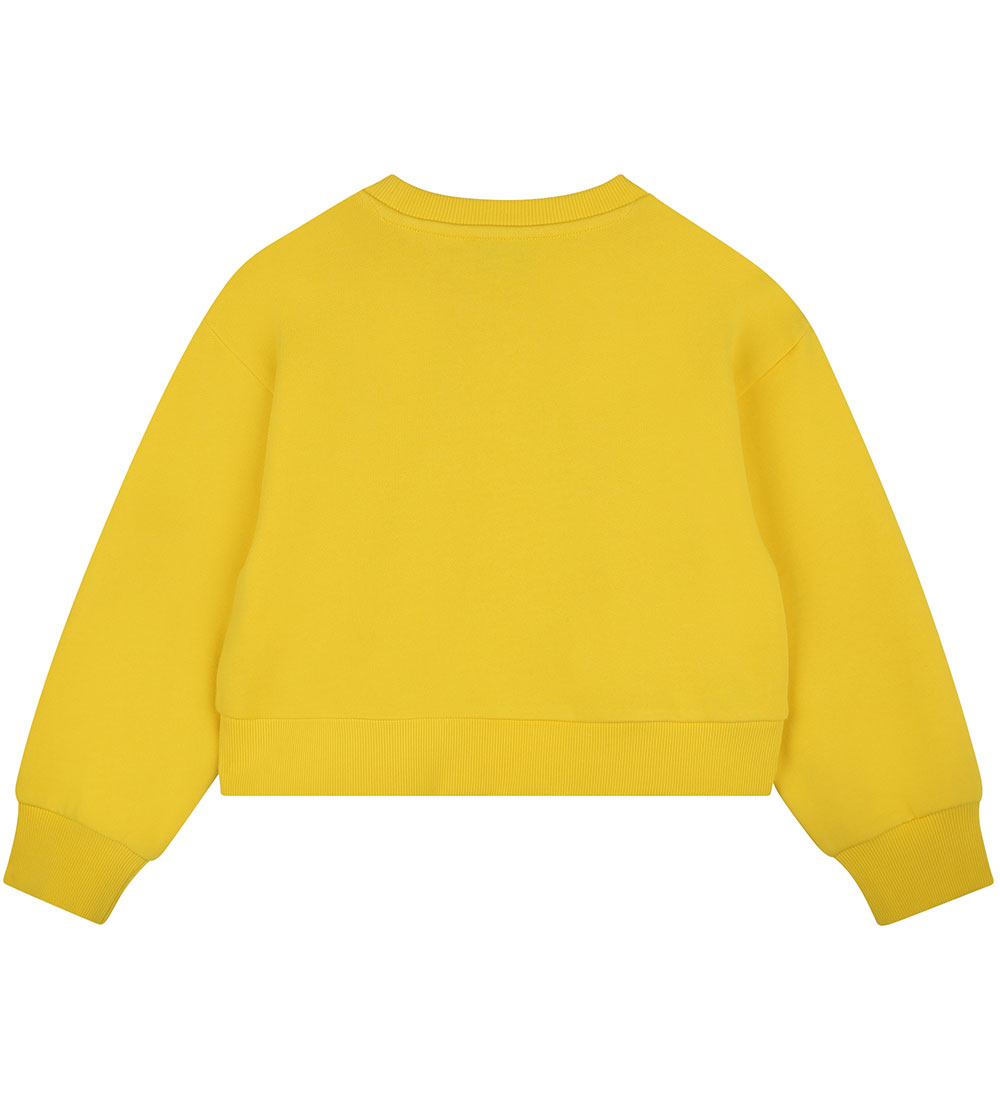 Little Marc Jacobs Sweatshirt - Beskuren - Gul/Svart m. Blomma