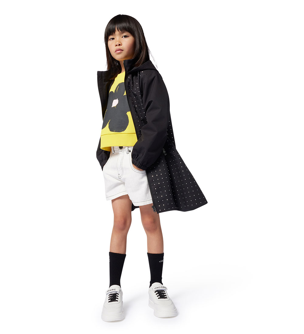 Little Marc Jacobs Sweatshirt - Beskuren - Gul/Svart m. Blomma