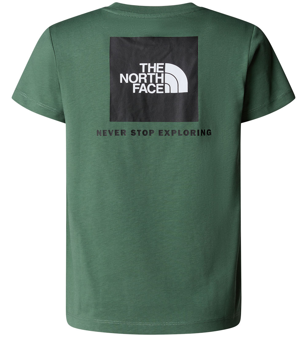 The North Face T-shirt - Box - Duck Green w. Print