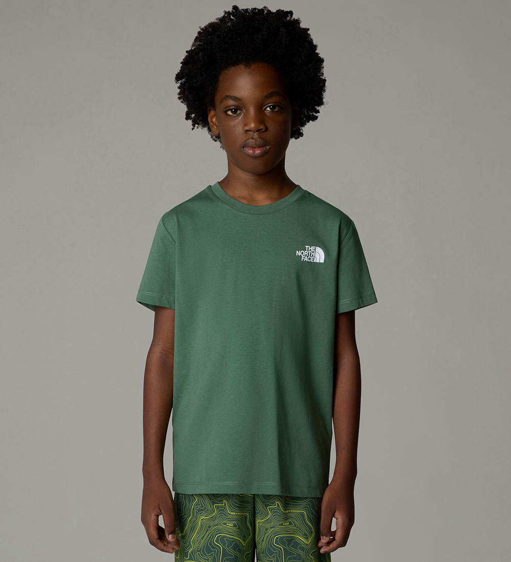 The North Face T-shirt - Box - Duck Green w. Print