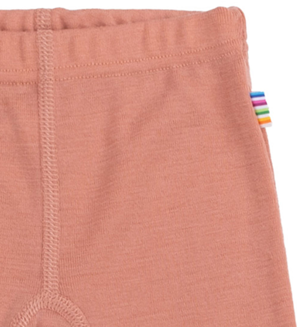 Joha Leggings w. Feet - Wool - Salmon