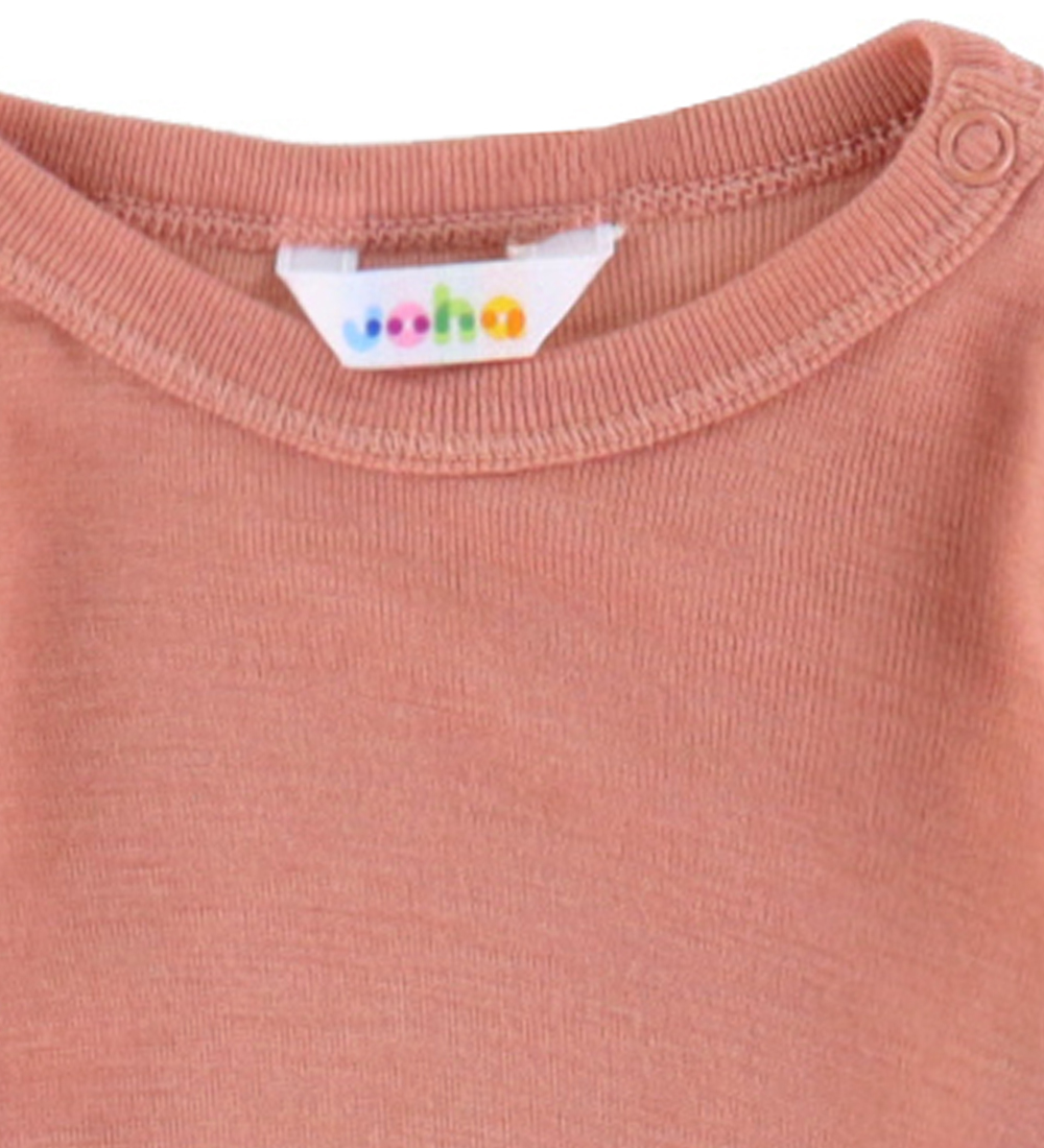 Joha Bodysuit L/æ - Wool - Salmon