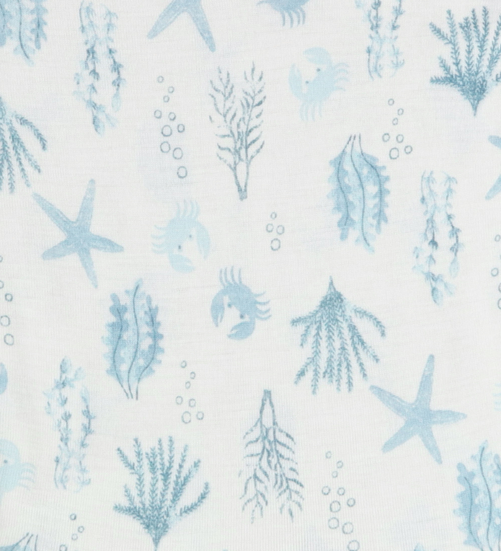 Joha Bodysuit L/æ - Wool - Light blue w. Print