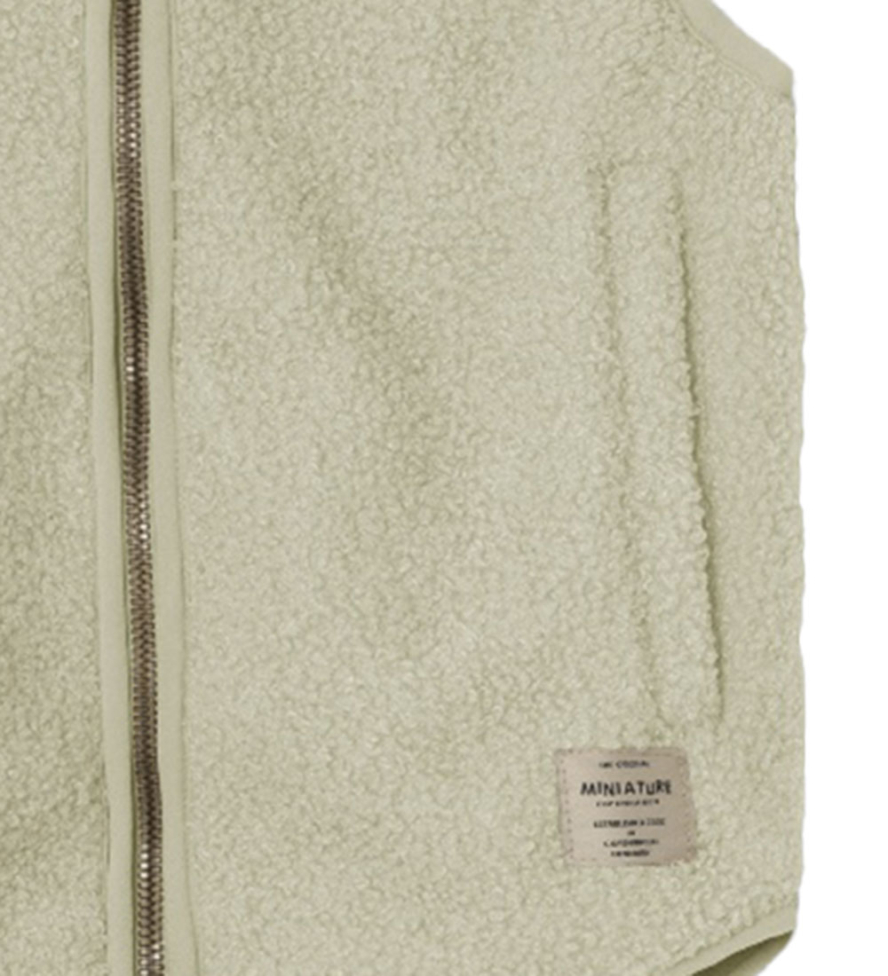 Mini A Ture Fleece Vest - Teddy - MatBattal - Elm Green