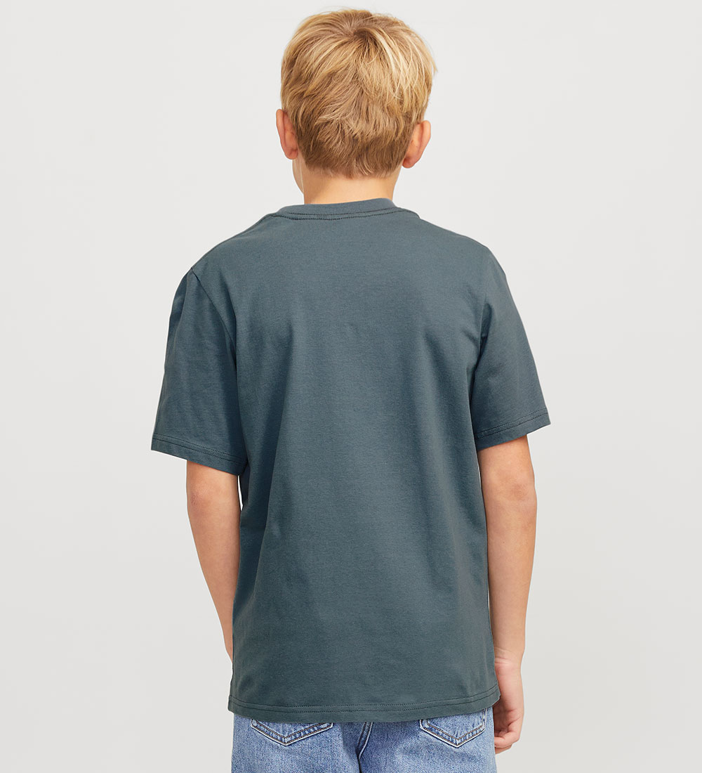 Jack & Jones Stuttermabolur - Joranatomy - Stormynt veður