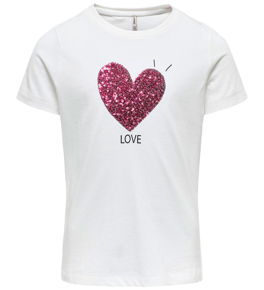 Kids Only T-shirt - KogCandy - Cloud Dancer/Love