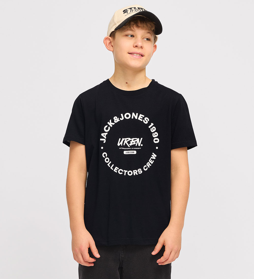Jack & Jones T-shirt - JjSimon - Black/BIG