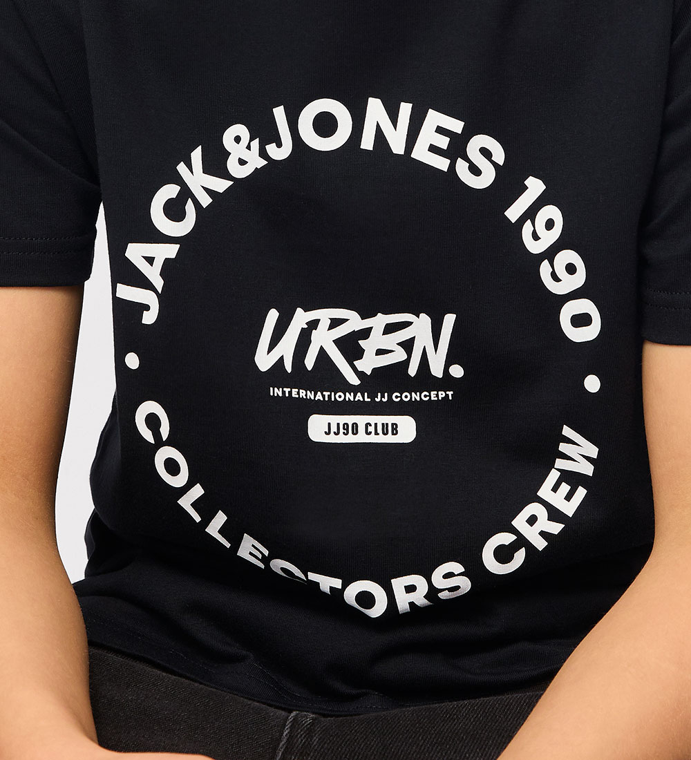 Jack & Jones T-shirt - JjSimon - Black/BIG