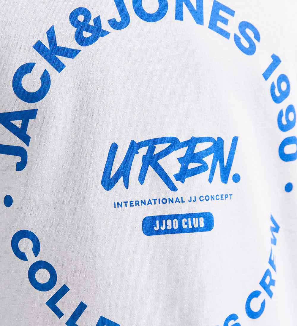 Jack & Jones Stuttermabolur - JjSimon - White/BIG