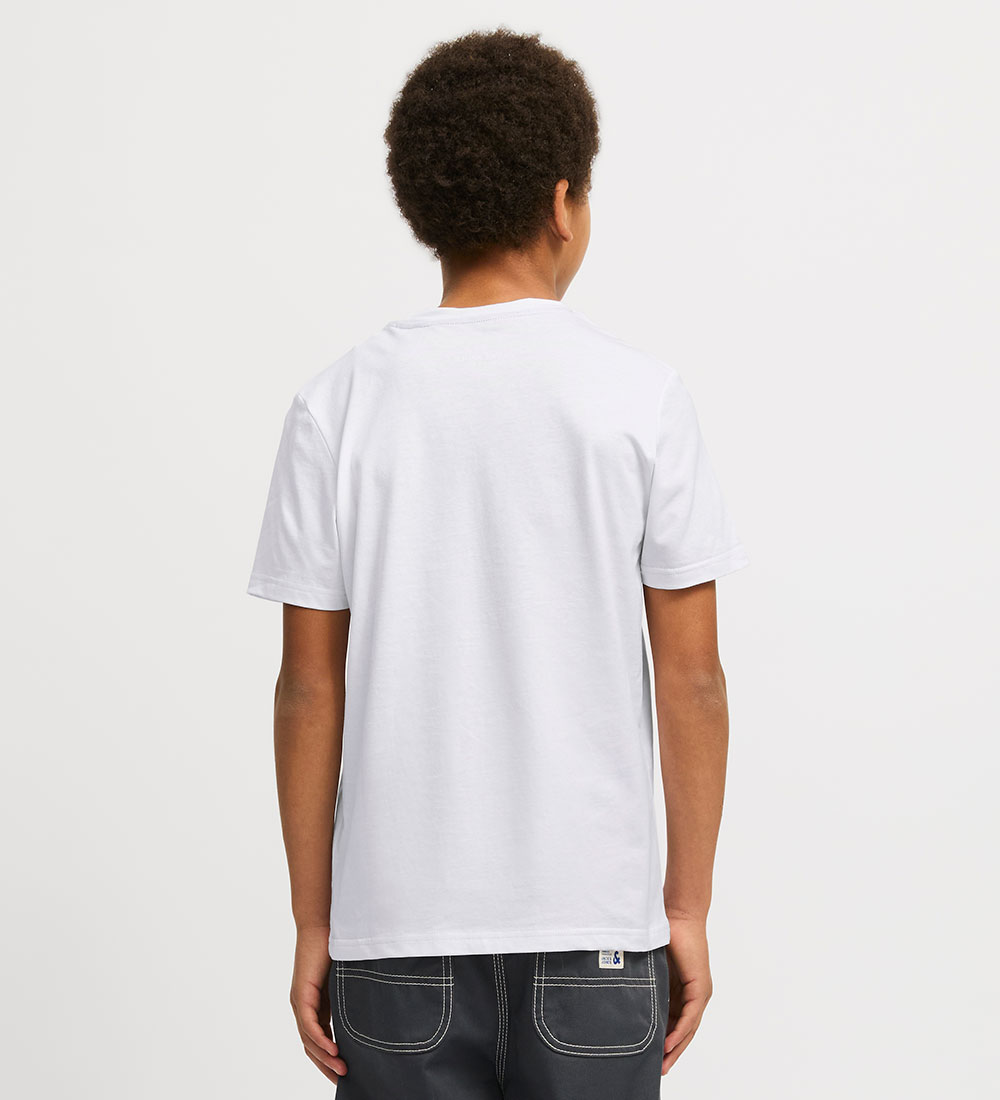 Jack & Jones Stuttermabolur - JjSimon - White/BIG