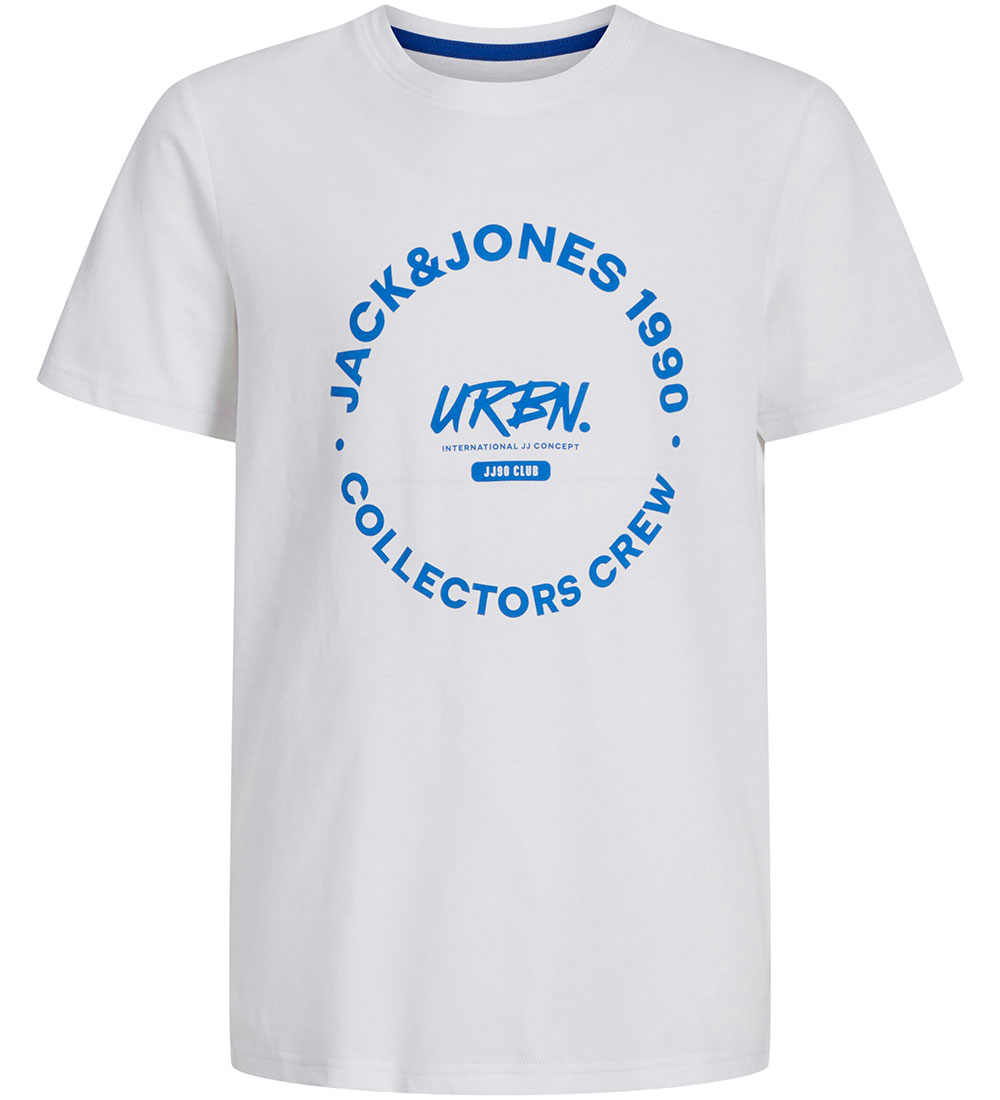 Jack & Jones Stuttermabolur - JjSimon - White/BIG