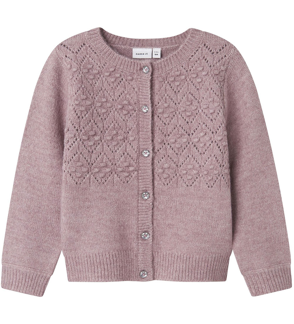 Name It Cardigan - Knitted - NmfBatrille - Elderberry