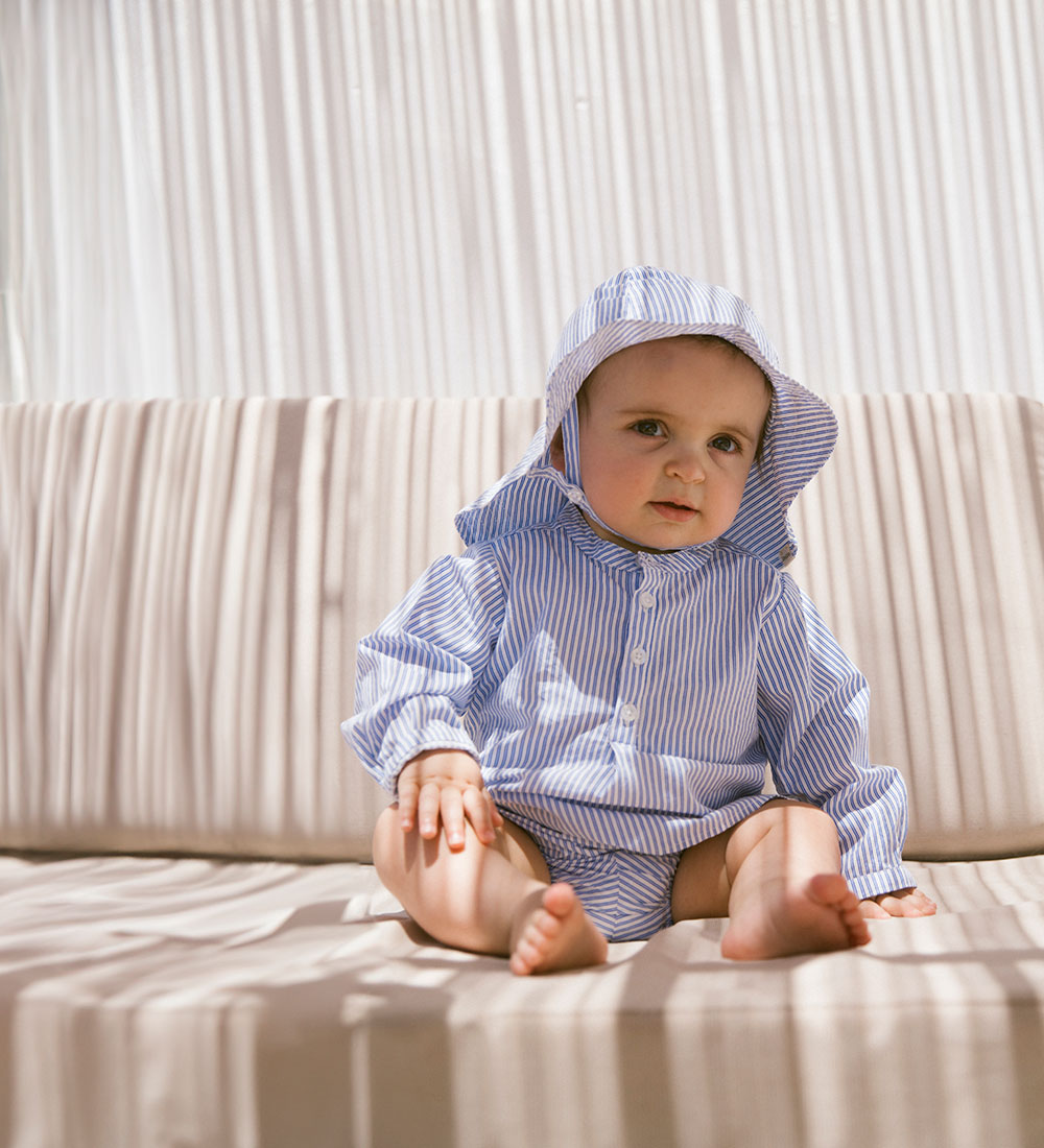 MarMar Zonnehoed - Alba Baby Lang - Bolich Blue Strepen