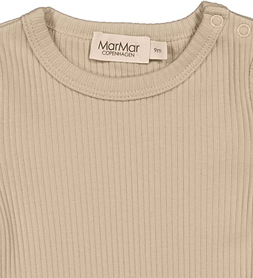 MarMar Bodysuit k/æ - Rib - Modal - Plain - Stone Wall