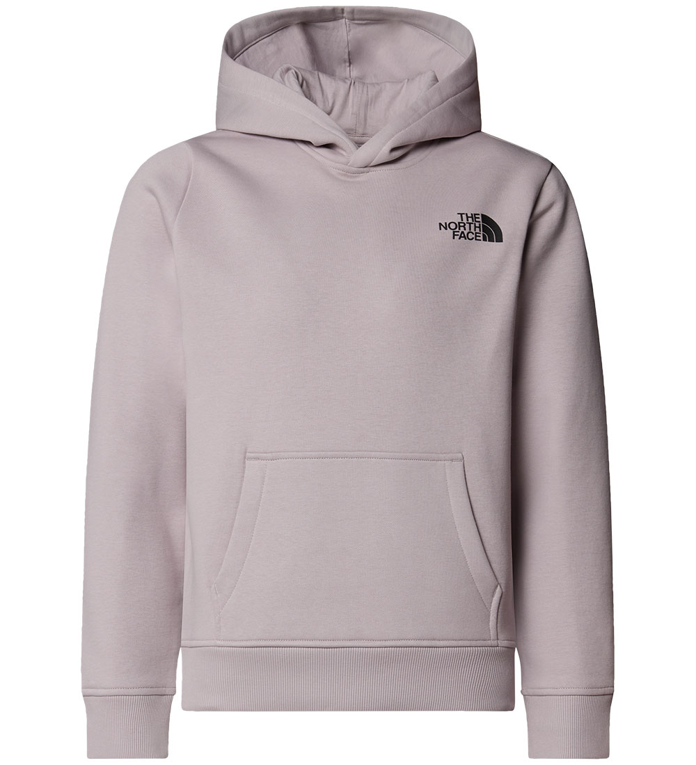 The North Face Hoodie - Box- Moonstone Grey w. Print