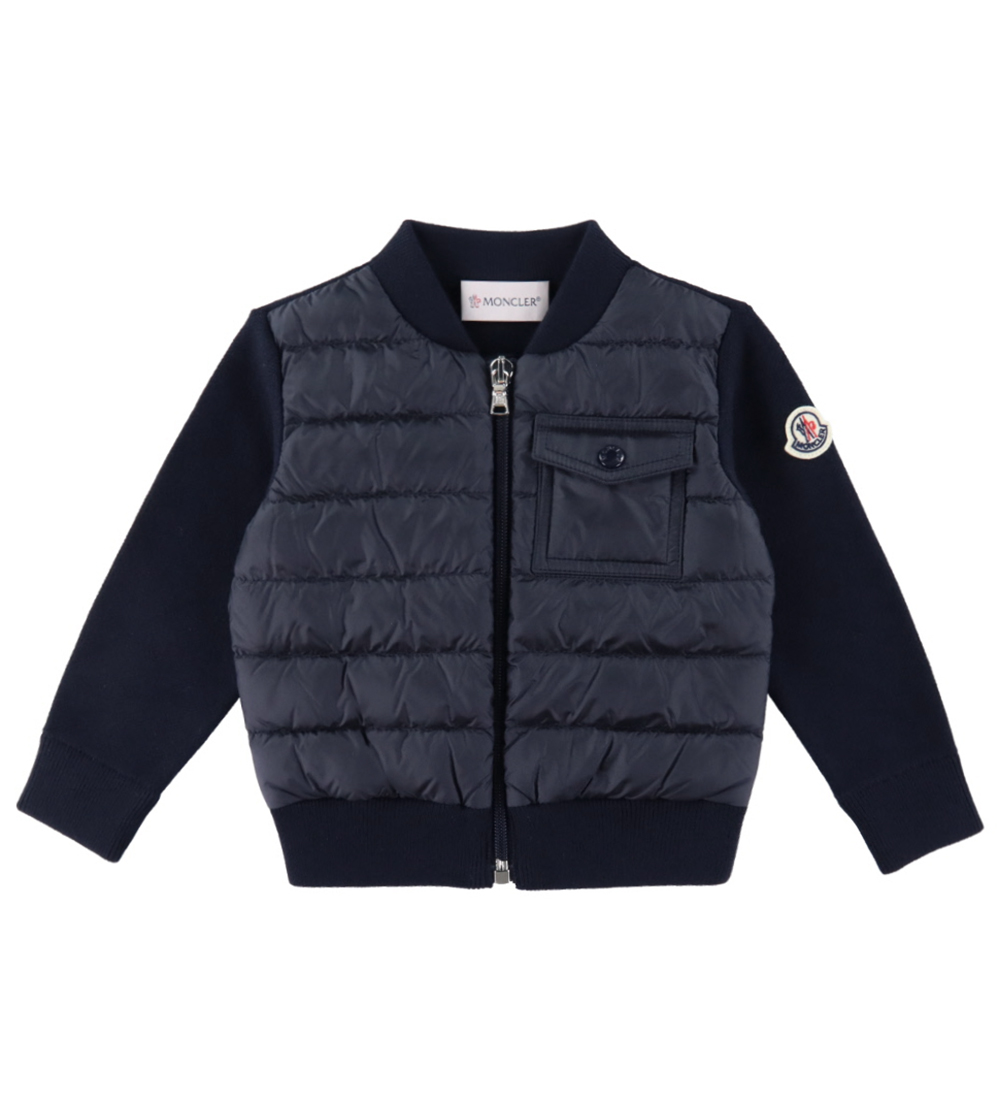Moncler Cardigan - Knitted/Down - Navy