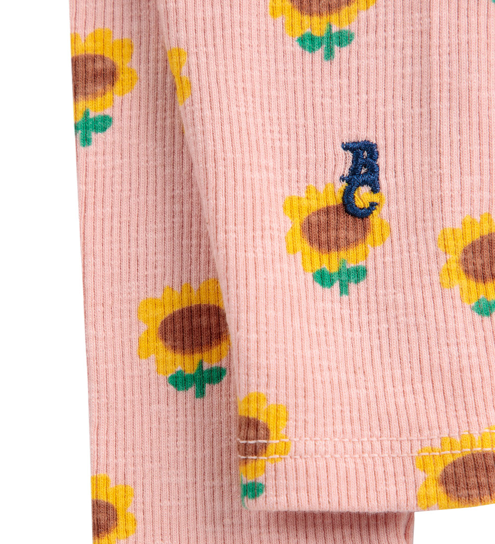 Bobo Choses Leggings - Rib - Sonnenblume - Hell Pink