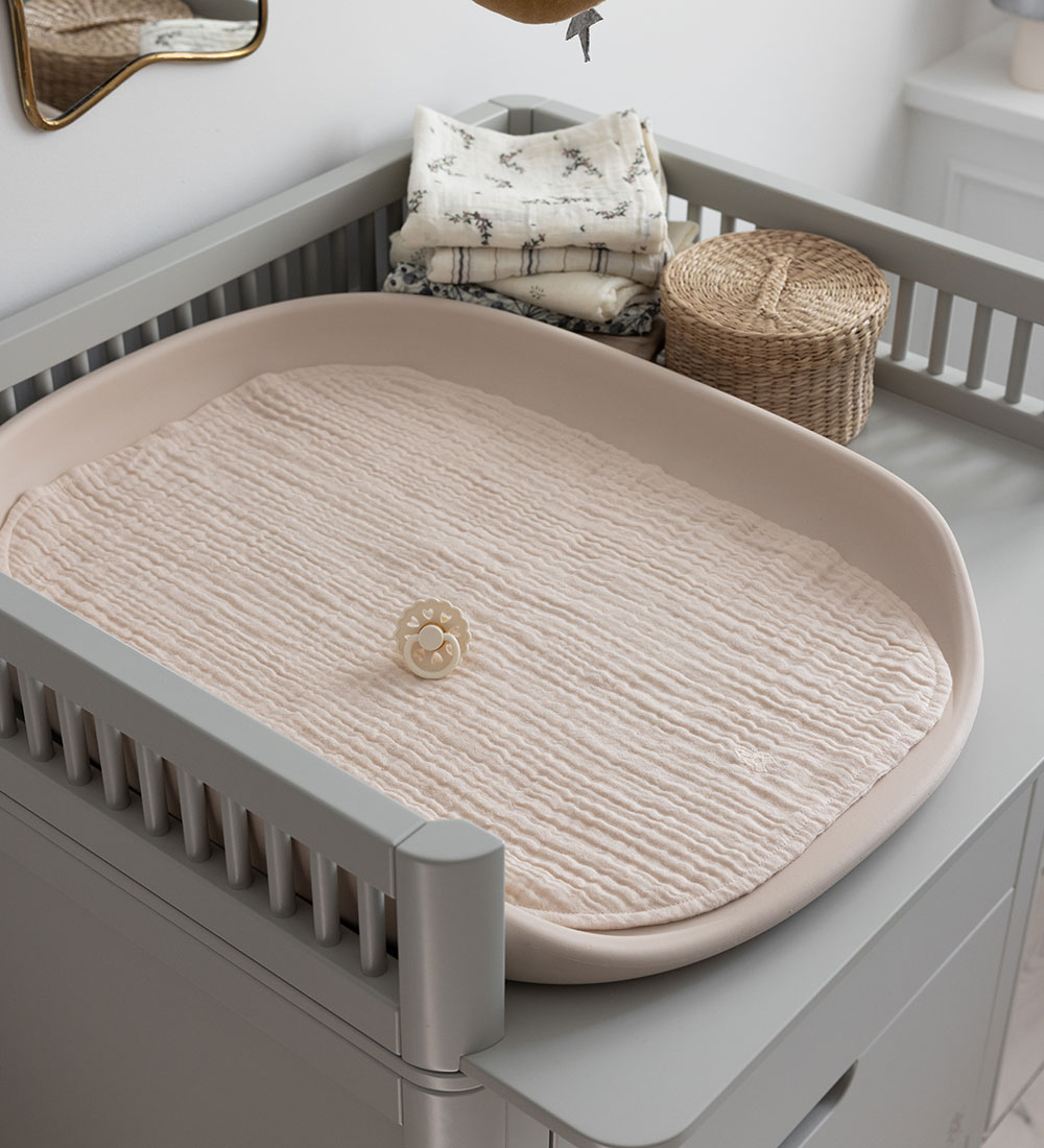 Sebra wickelunterlage - 2er-Pack - Musselin - Birkenrinde Rose