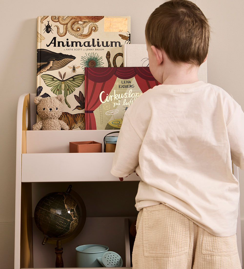 Kids Concept Bücherregal - 60x35x60 cm - Grau/Mustard