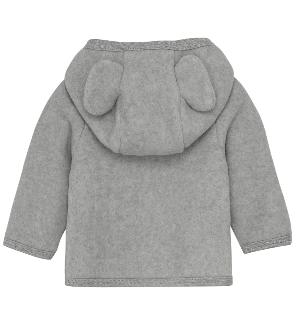 Huttelihut Fleecejacke - Hellgrau Meliert