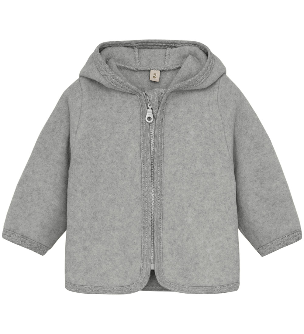 Huttelihut Fleecejacke - Hellgrau Meliert