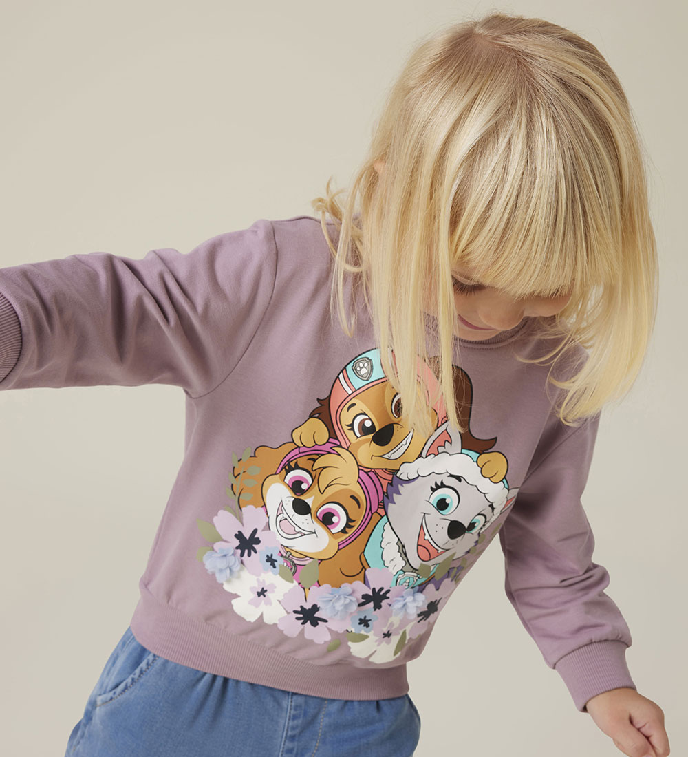 Name It Sweatshirt - NmfJura PawPatrol - Elderberry w. Print