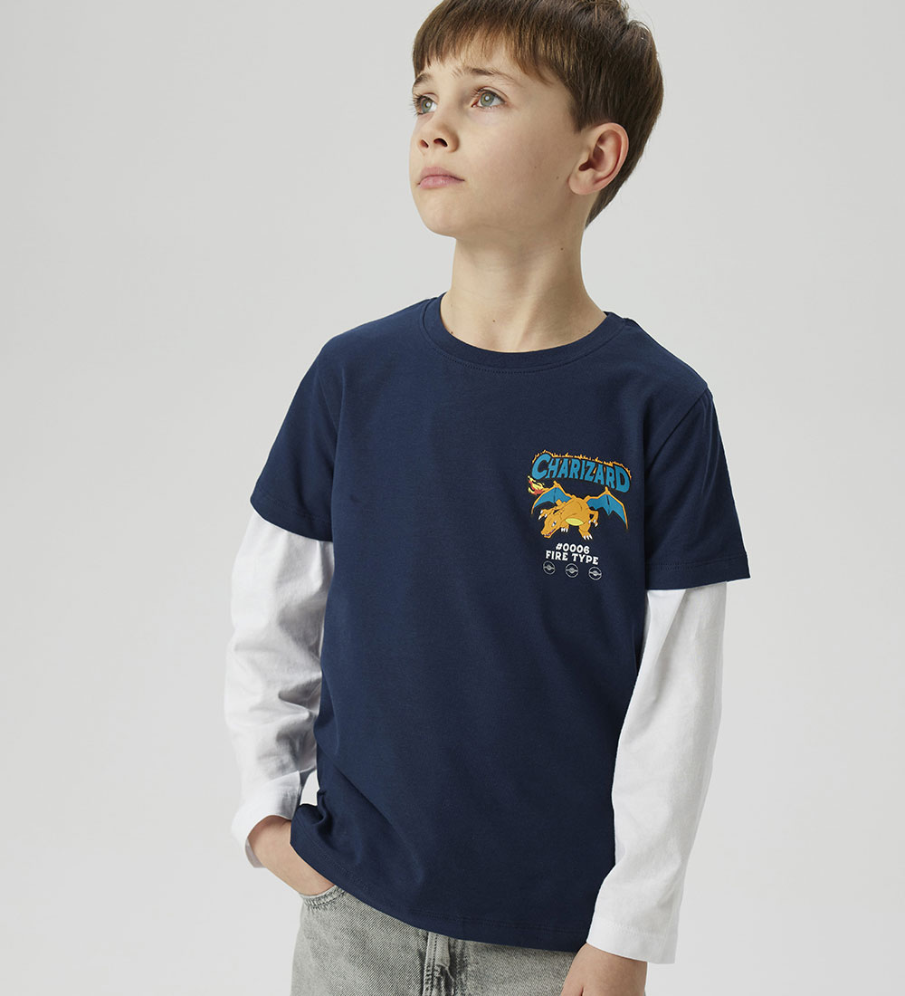 Name It T-shirt - NkmJatin Pokémon - Navy Blazer w. Print