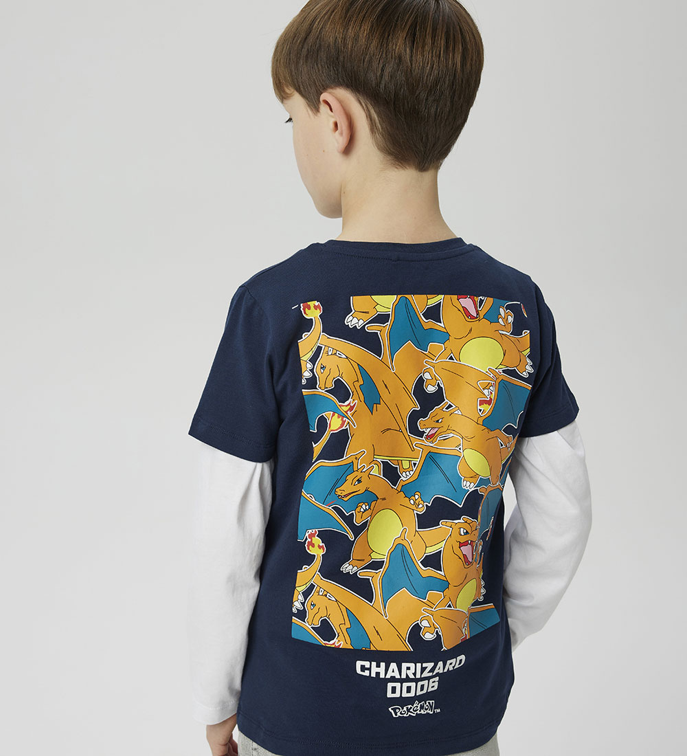 Name It T-shirt - NkmJatin Pokémon - Navy Blazer w. Print