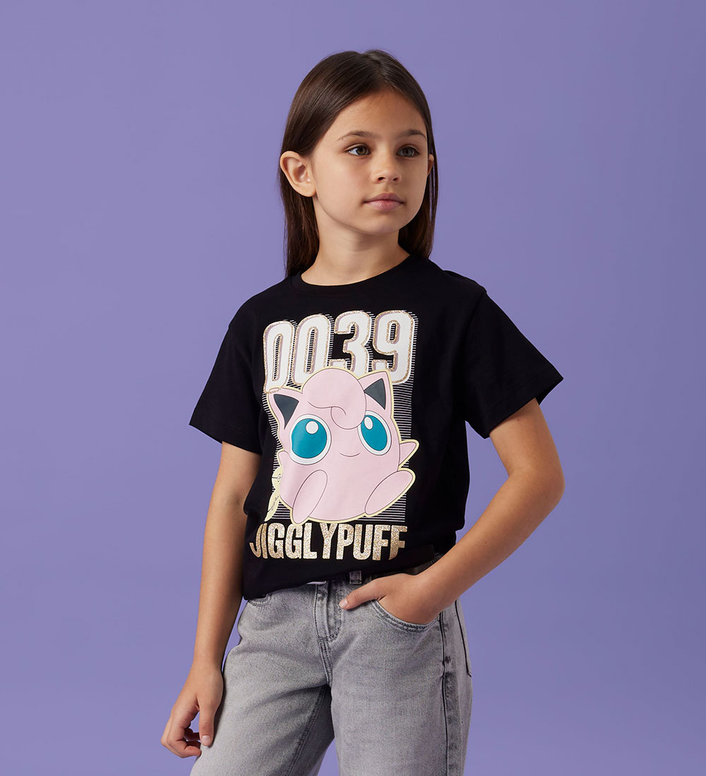 Name It T-shirt - NkfJimini Pokémon - Black w. Print