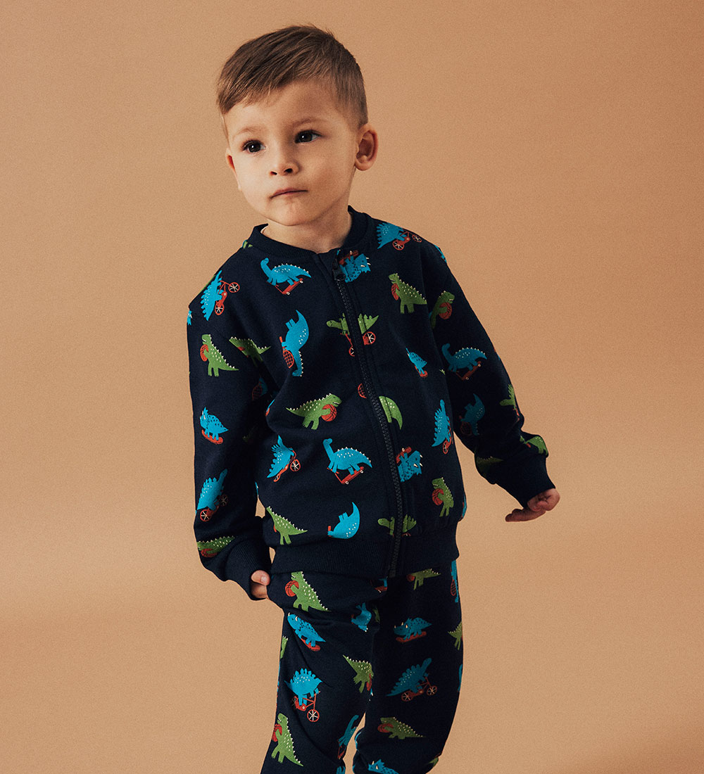 Name It Sweatpants - NmmBertillo - Dark Sapphire w. Dinos