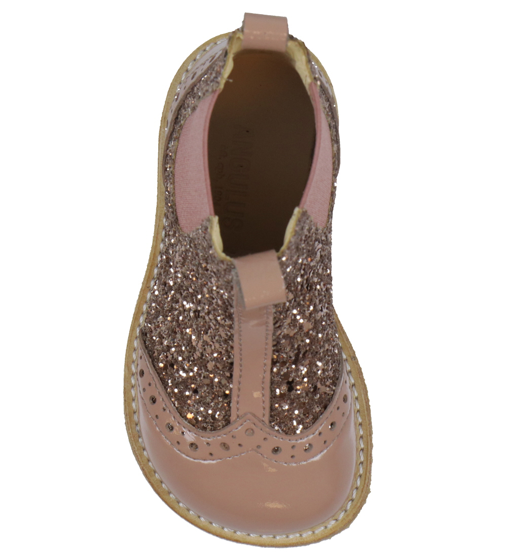 Angulus Kängor - Chelsea - Clay/Rosa m. Glitter