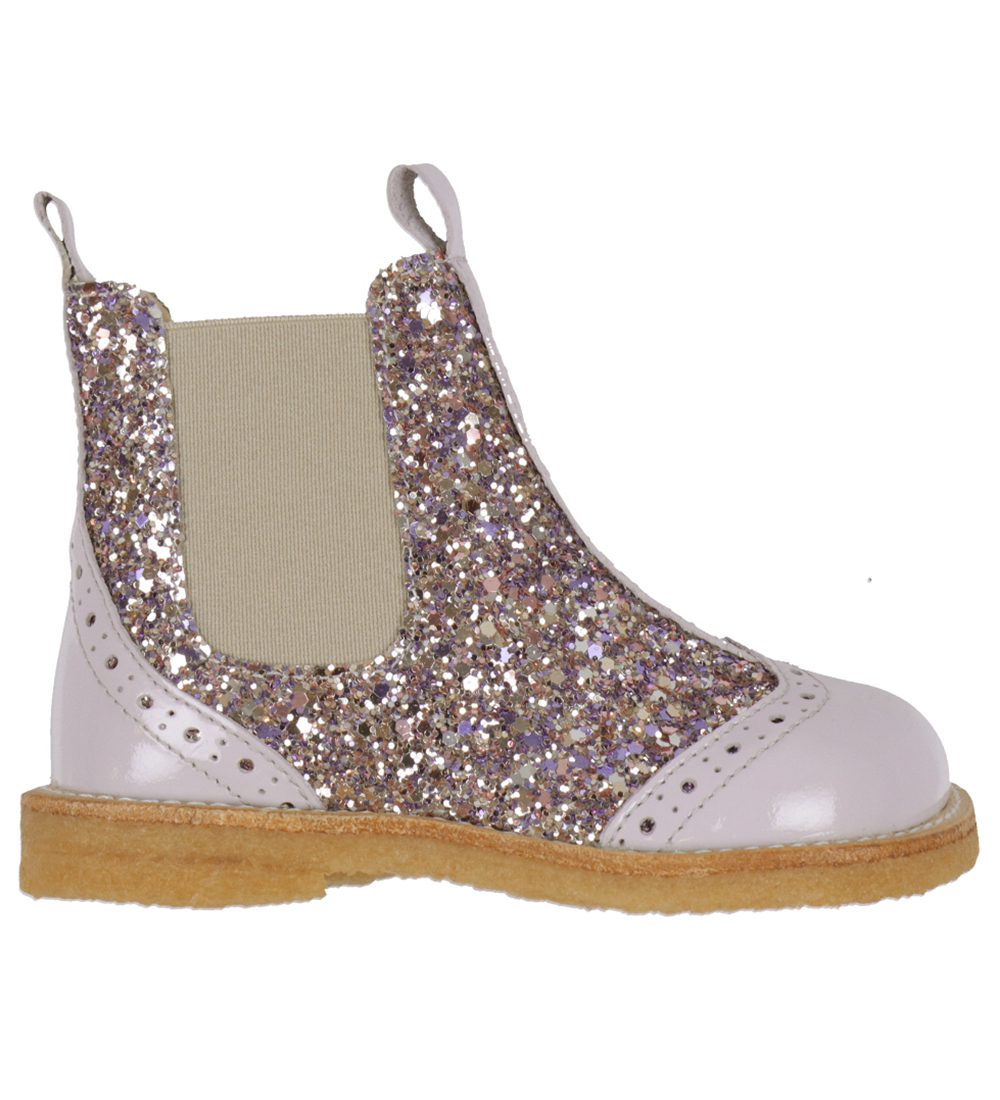 Angulus Kängor - Chelsea - Lilac/Pastel Multi Glitter