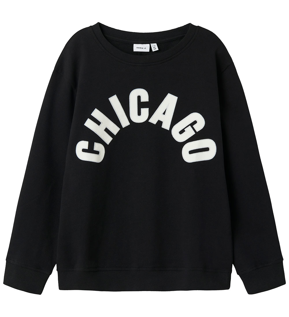 Name It Sweatshirt - NkmBifinn - Black w. Print