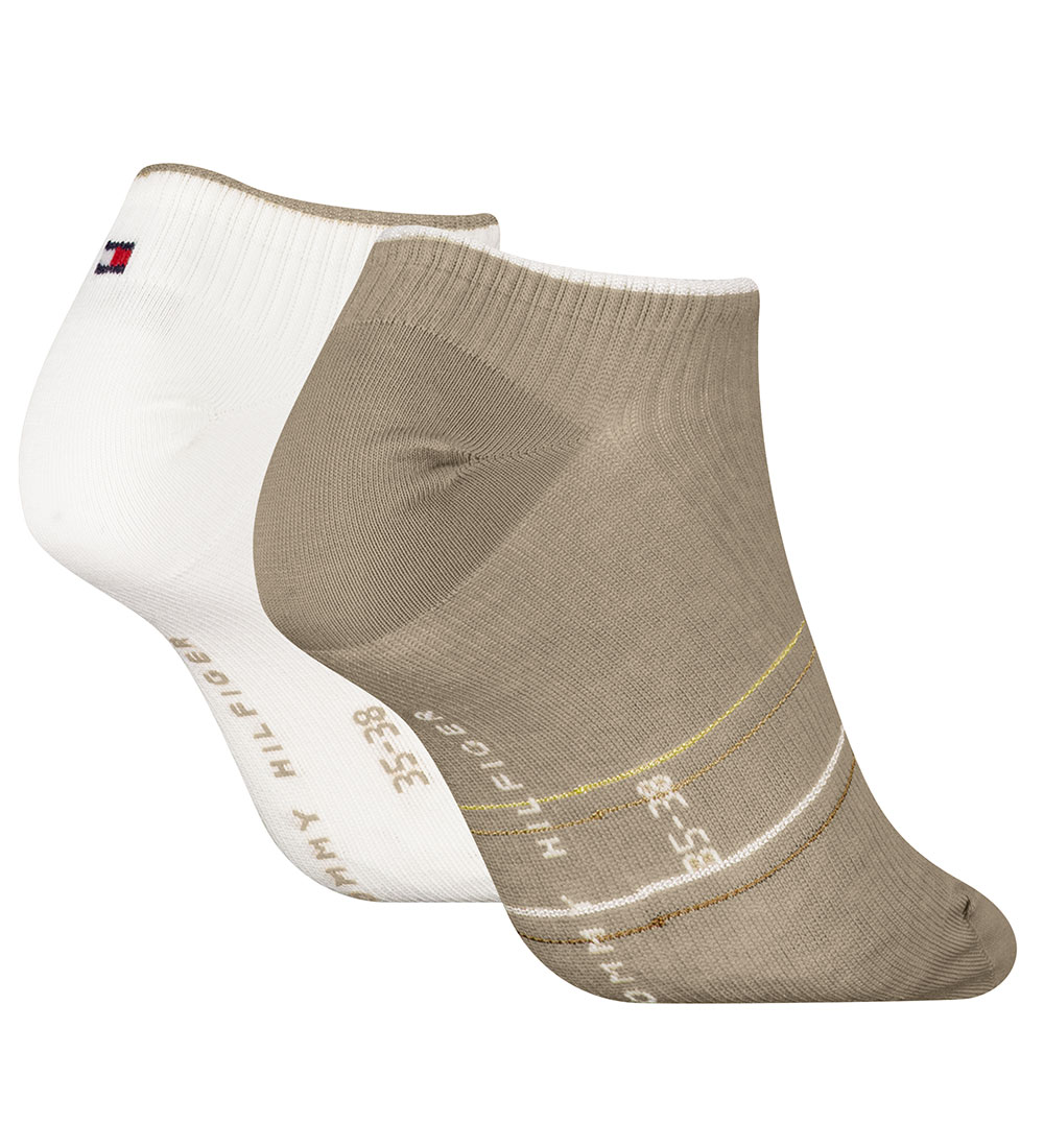 Tommy Hilfiger Enkelsokken - 2-pack - Waar/Wit
