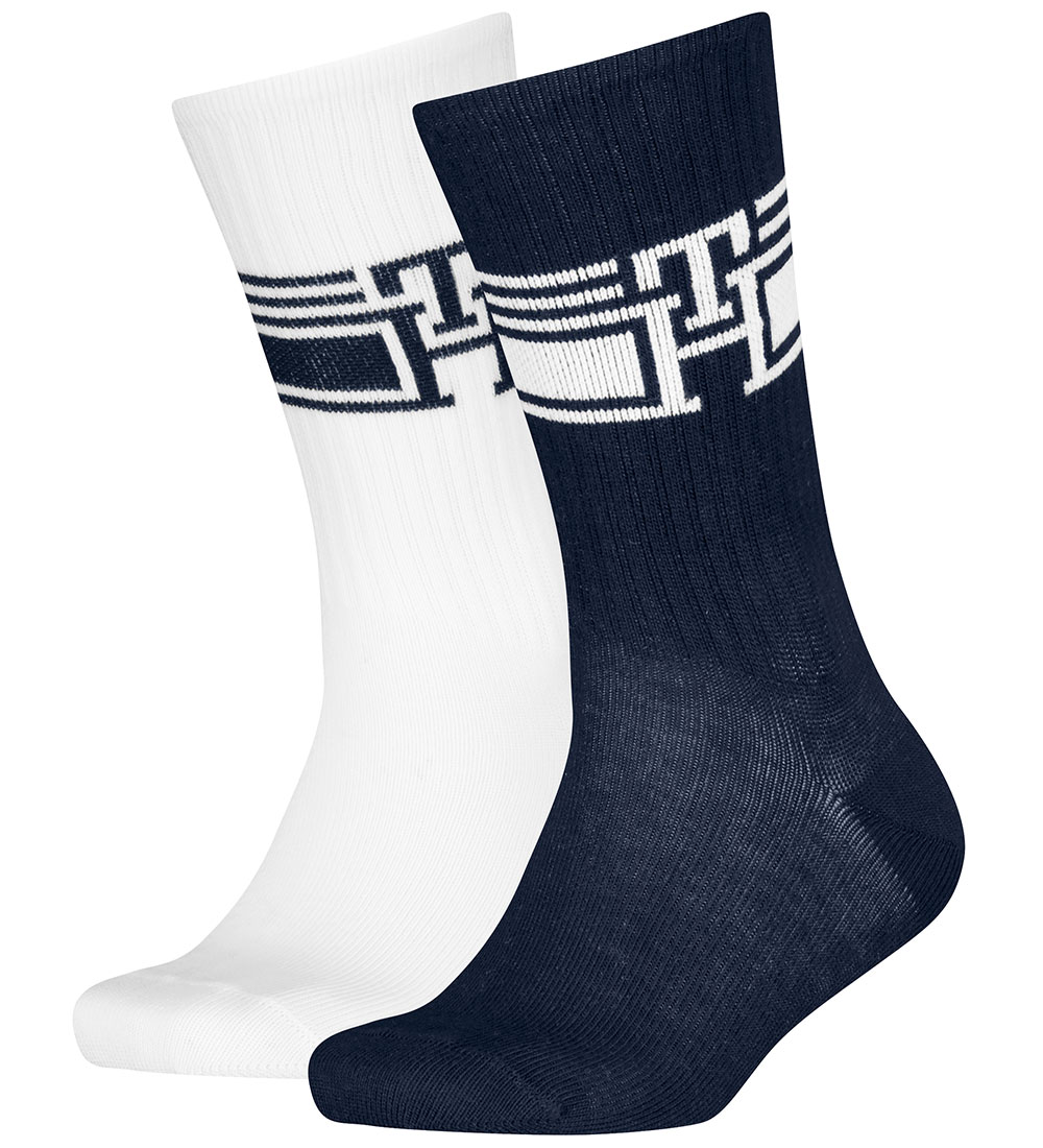 Tommy Hilfiger Socken - 2er-Pack - Navy/Weiß