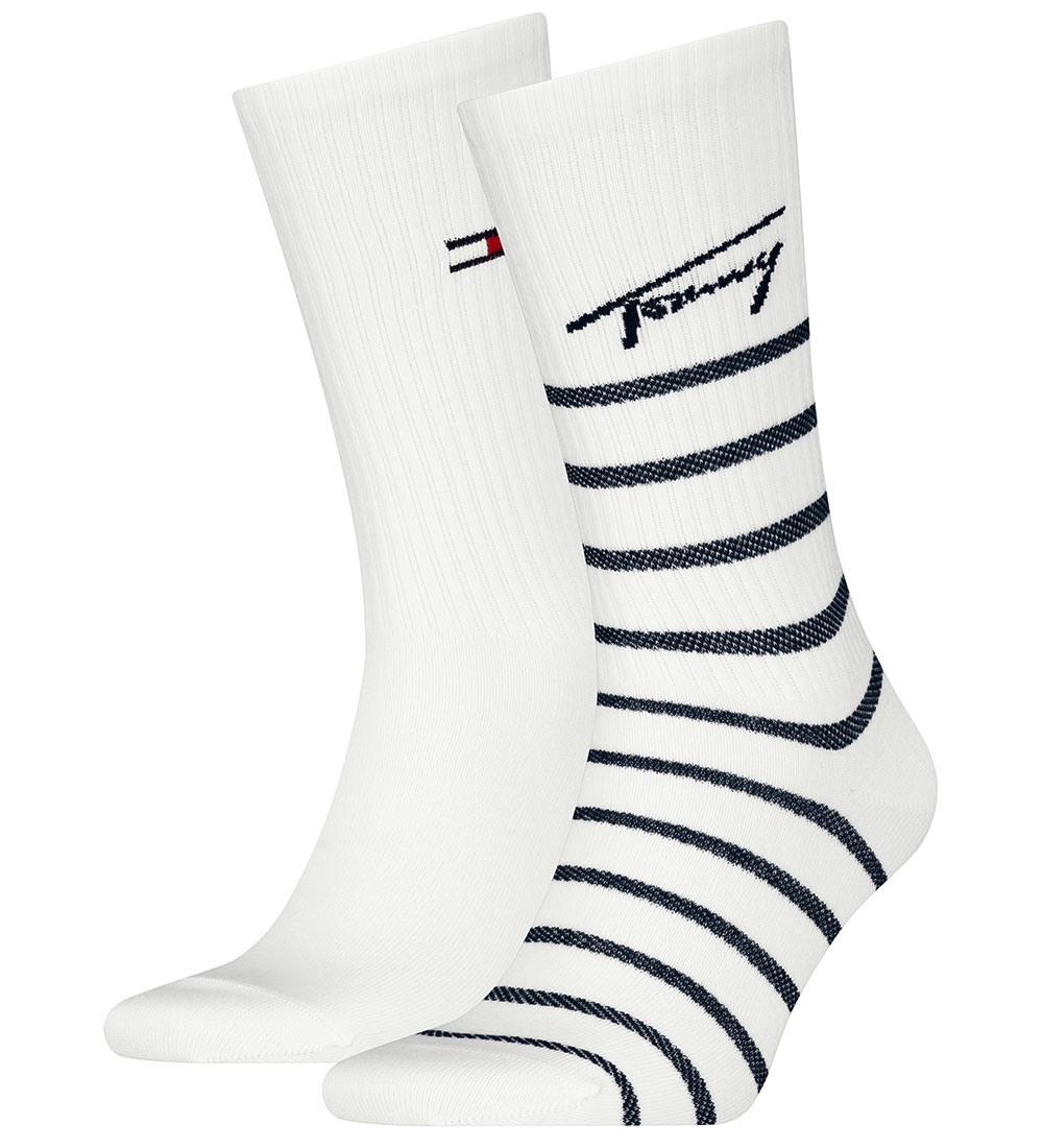 Chaussettes Tommy Hilfiger - 2 Pack - Blanc/Marine